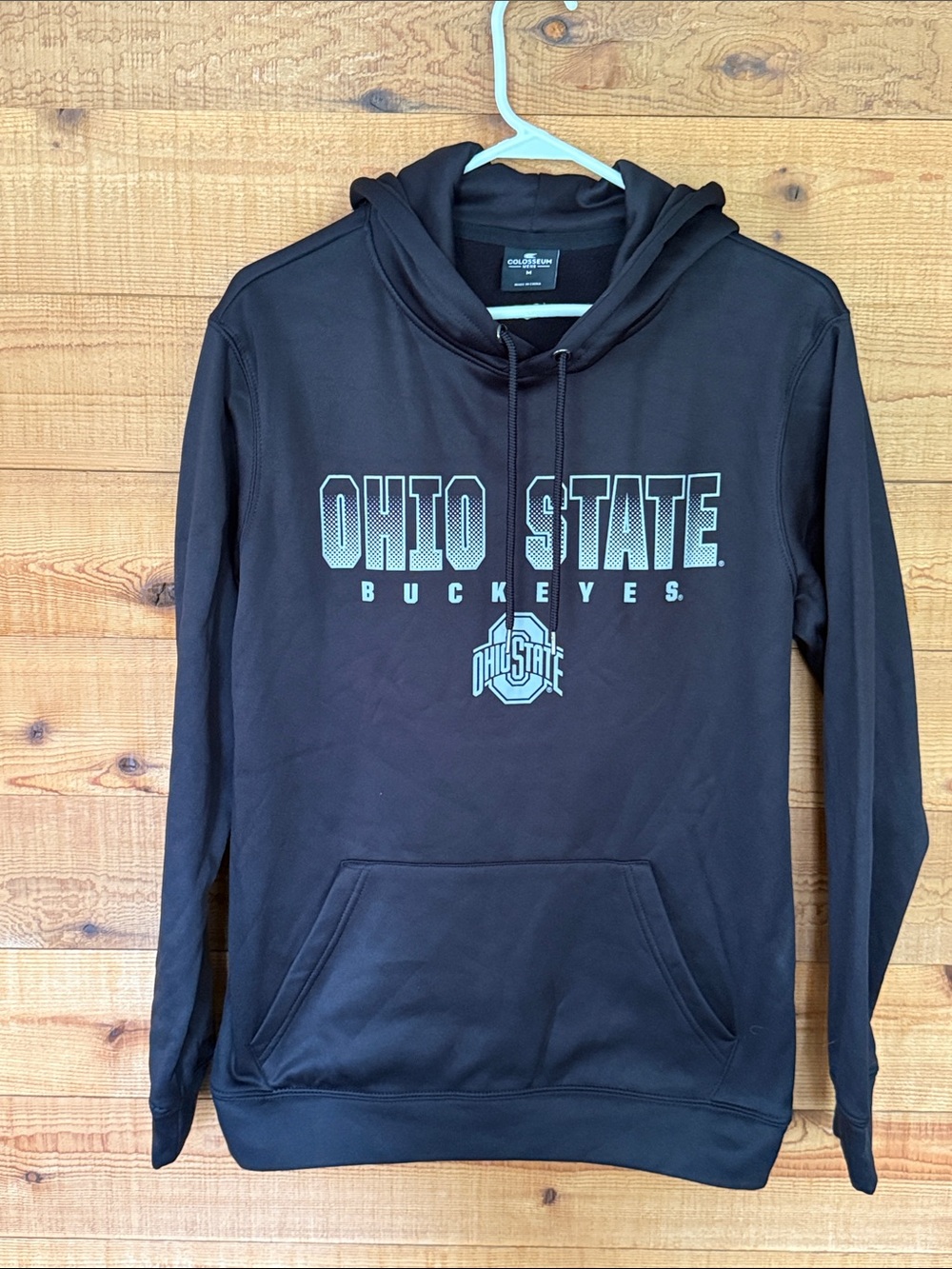 Colosseum Black Ohio State Buckeyes Crewneck Hoodie